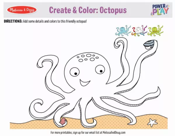 Create and Colour Octopus